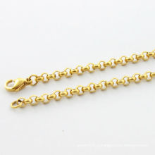 2014 мода ожерелье jeweiry простой раунд ожерелье золото высокой польский нержавеющей стали ожерелье ювелирные изделия